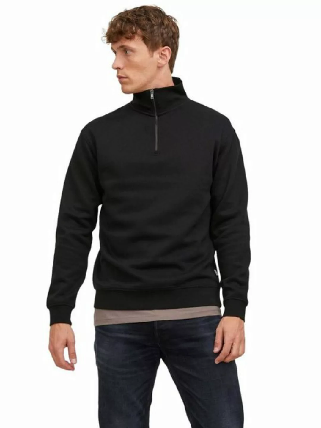 Jack & Jones Sweatshirt "JJEBRADLEY SWEAT HALF ZIP NOOS", mit Troyer Kragen günstig online kaufen