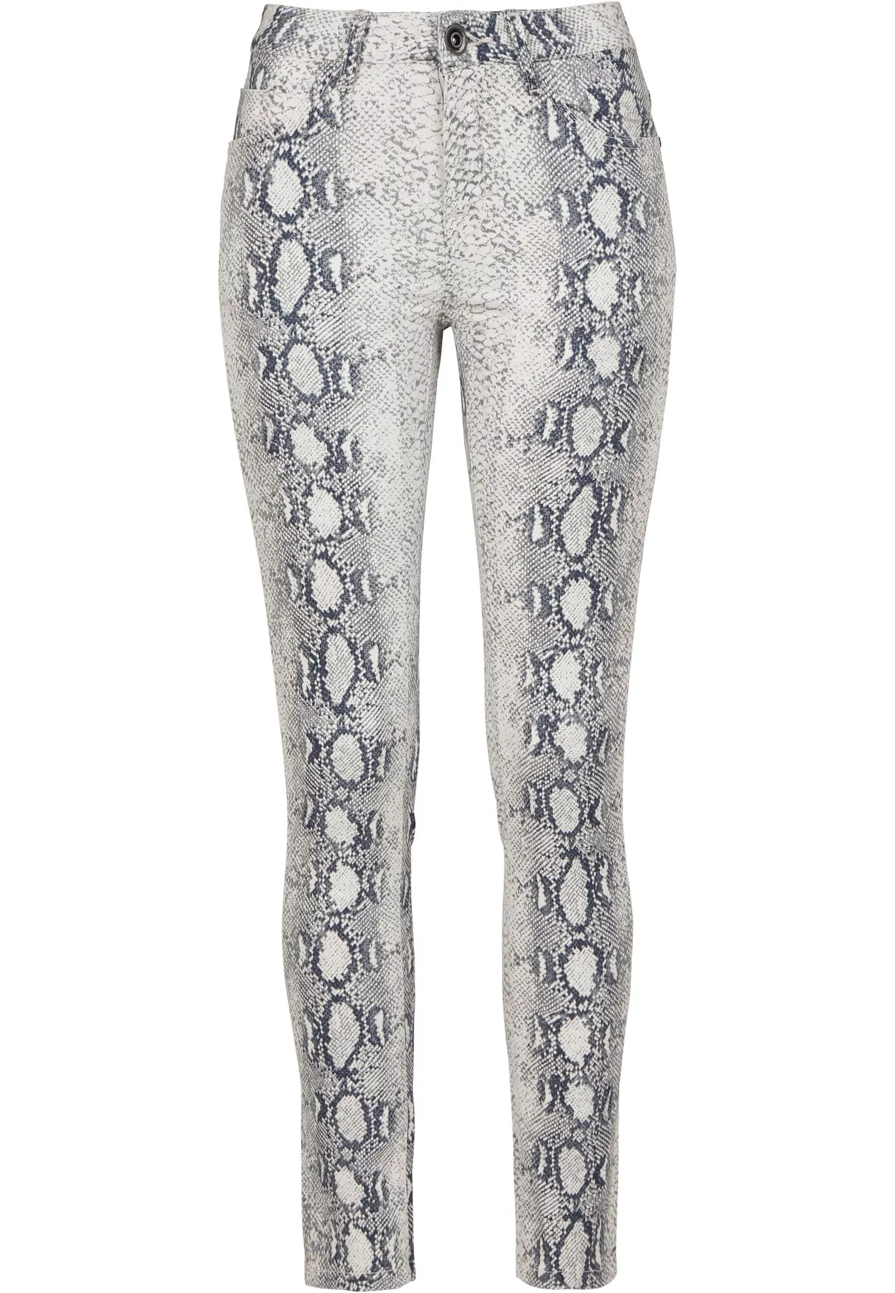 URBAN CLASSICS Stoffhose "Urban Classics Damen Ladies Animal Stretch Twill günstig online kaufen