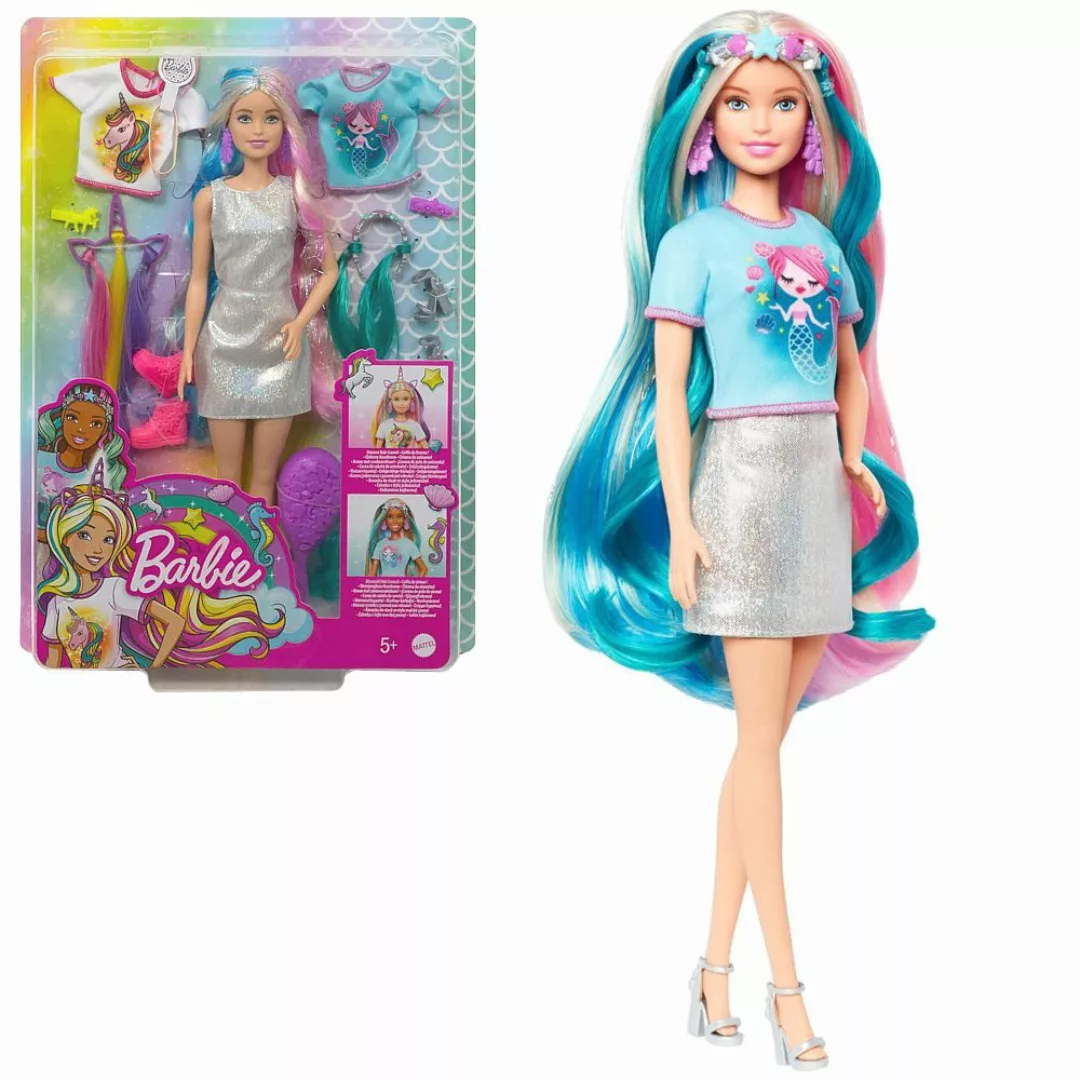 Barbie Anziehpuppe Unicorn & Mermaid Barbie günstig online kaufen