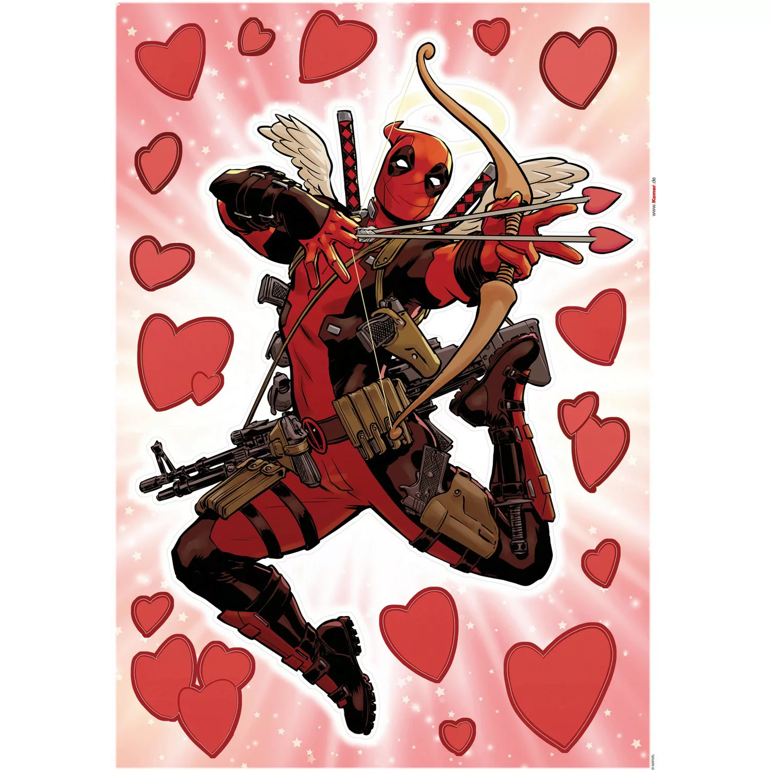 KOMAR Wandtattoo - Deadpool Lovepool  - Größe 50 x 70 cm mehrfarbig Gr. one günstig online kaufen