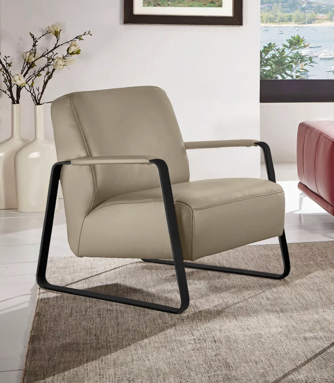 W.SCHILLIG Cocktailsessel "quadroo Loungesessel,", mit bezogenen Armlehnen, günstig online kaufen