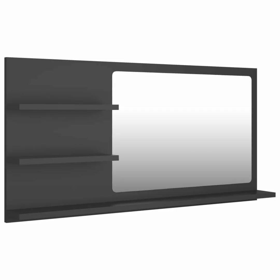 Badspiegel Grau 90x10,5x45 Cm Spanplatte günstig online kaufen
