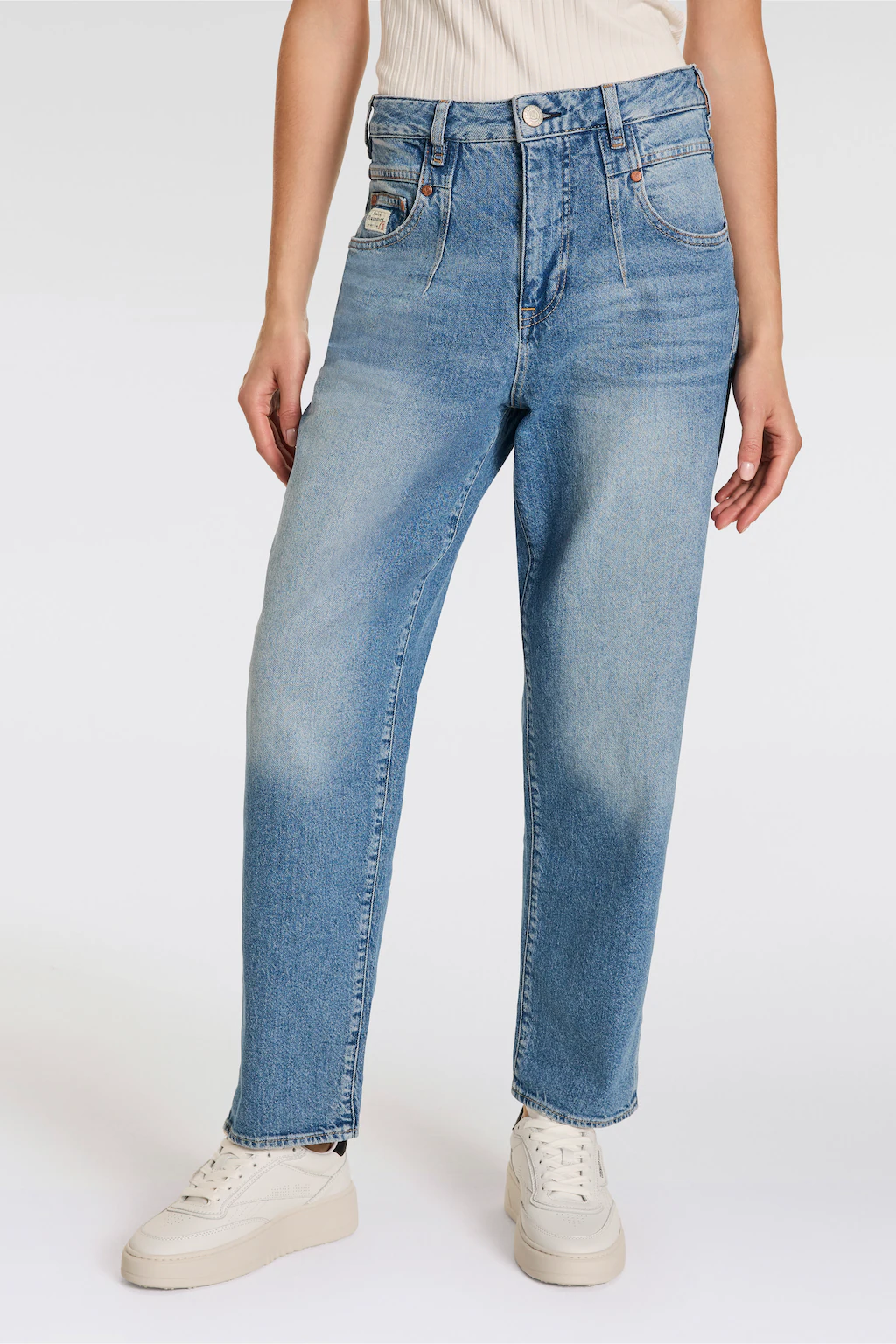 Herrlicher Straight-Jeans Brooke Recycled Denim Light krempelbar günstig online kaufen