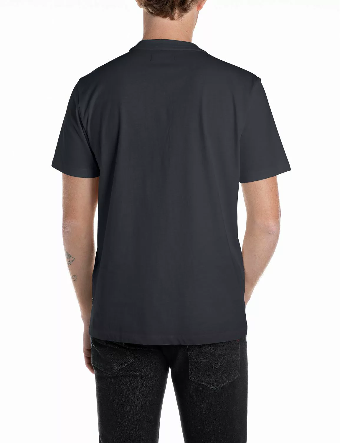 Replay Herren Rundhals T-Shirt BASIC JERSEY BIG 30/1 Regular Fit günstig online kaufen