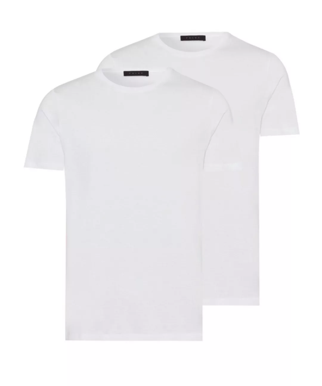 FALKE 2-Pack Herren T-Shirt Rundhals, 3XL, Weiß, Uni, Baumwolle, 1169101-20 günstig online kaufen