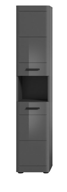 Inn.Furn Hochschrank Strong (Badschrank in grau Hochglanz, 30 x 180 cm) mit günstig online kaufen