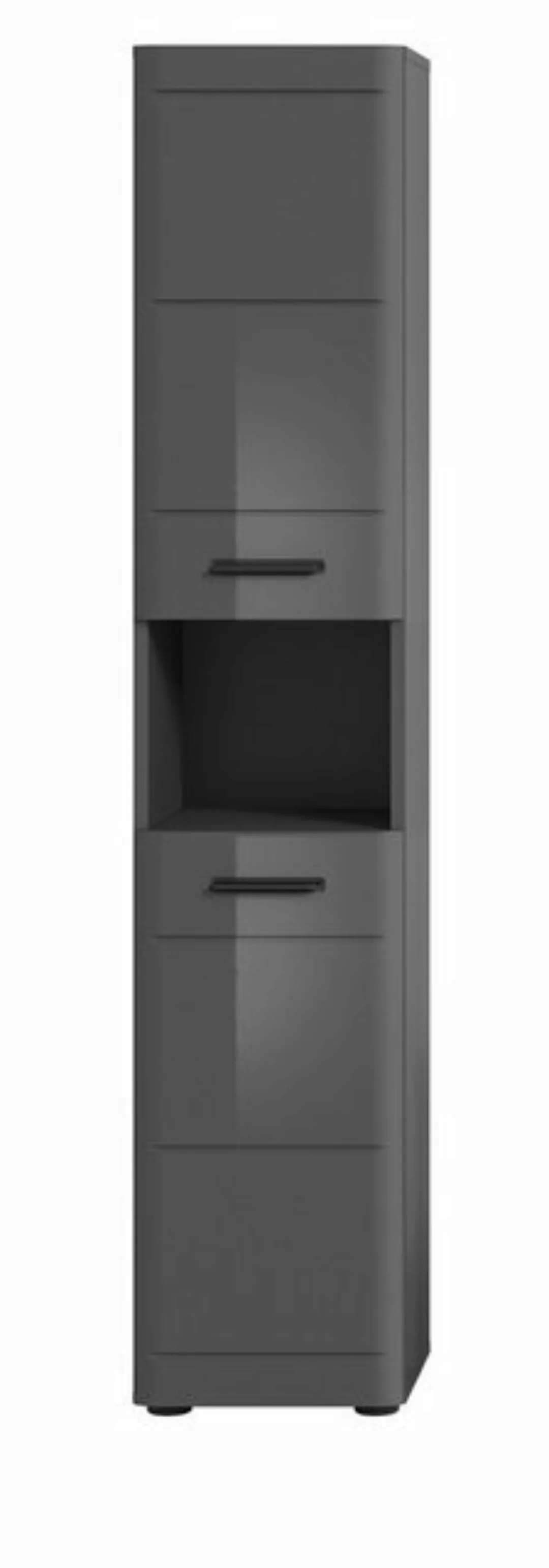 Inn.Furn Hochschrank Strong (Badschrank in grau Hochglanz, 30 x 180 cm) mit günstig online kaufen