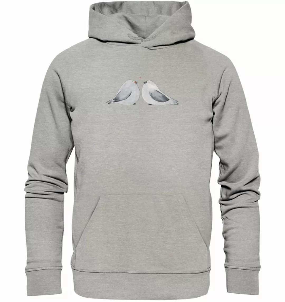 Mr. & Mrs. Panda Hoodie Größe XS Turteltauben Liebe - Heather Grey - Gesche günstig online kaufen