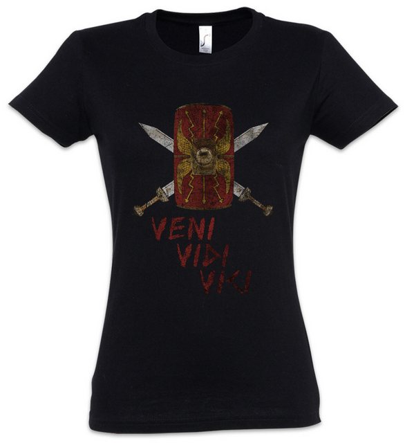 Urban Backwoods Print-Shirt Veni Vidi Vici Shield Damen T-Shirt Rom Romanum günstig online kaufen