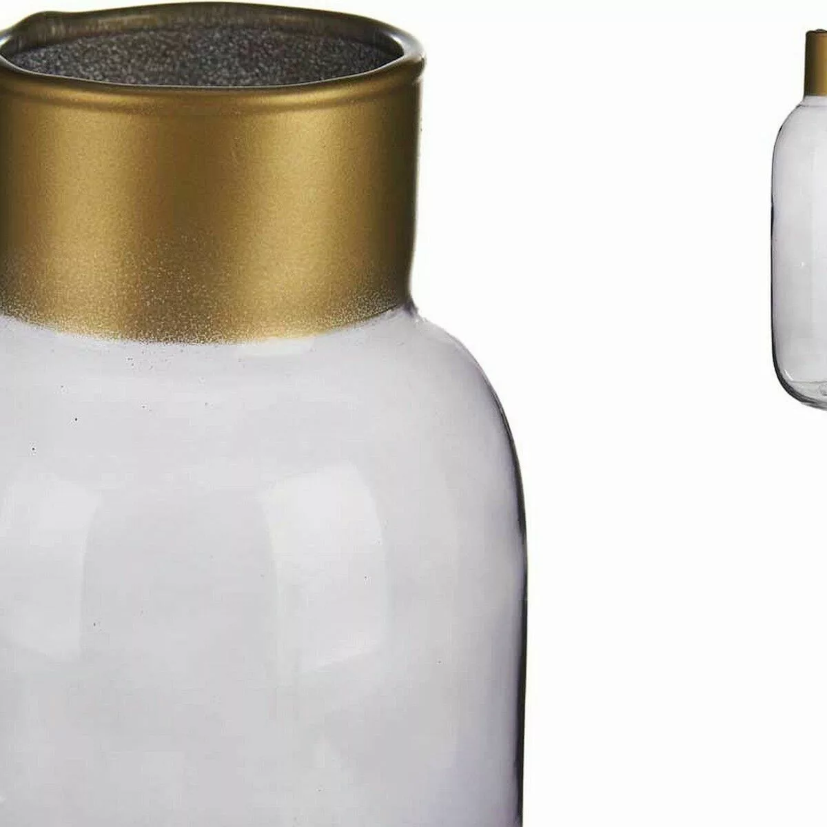 Vase Weich Grau Golden Glas (11,5 X 24 X 11,5 Cm) günstig online kaufen