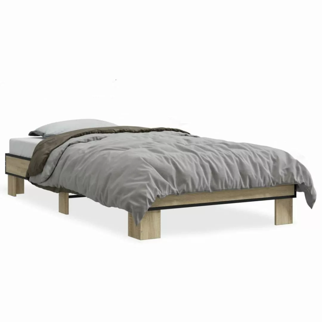 vidaXL Bett Bettgestell Sonoma-Eiche 90x190 cm günstig online kaufen