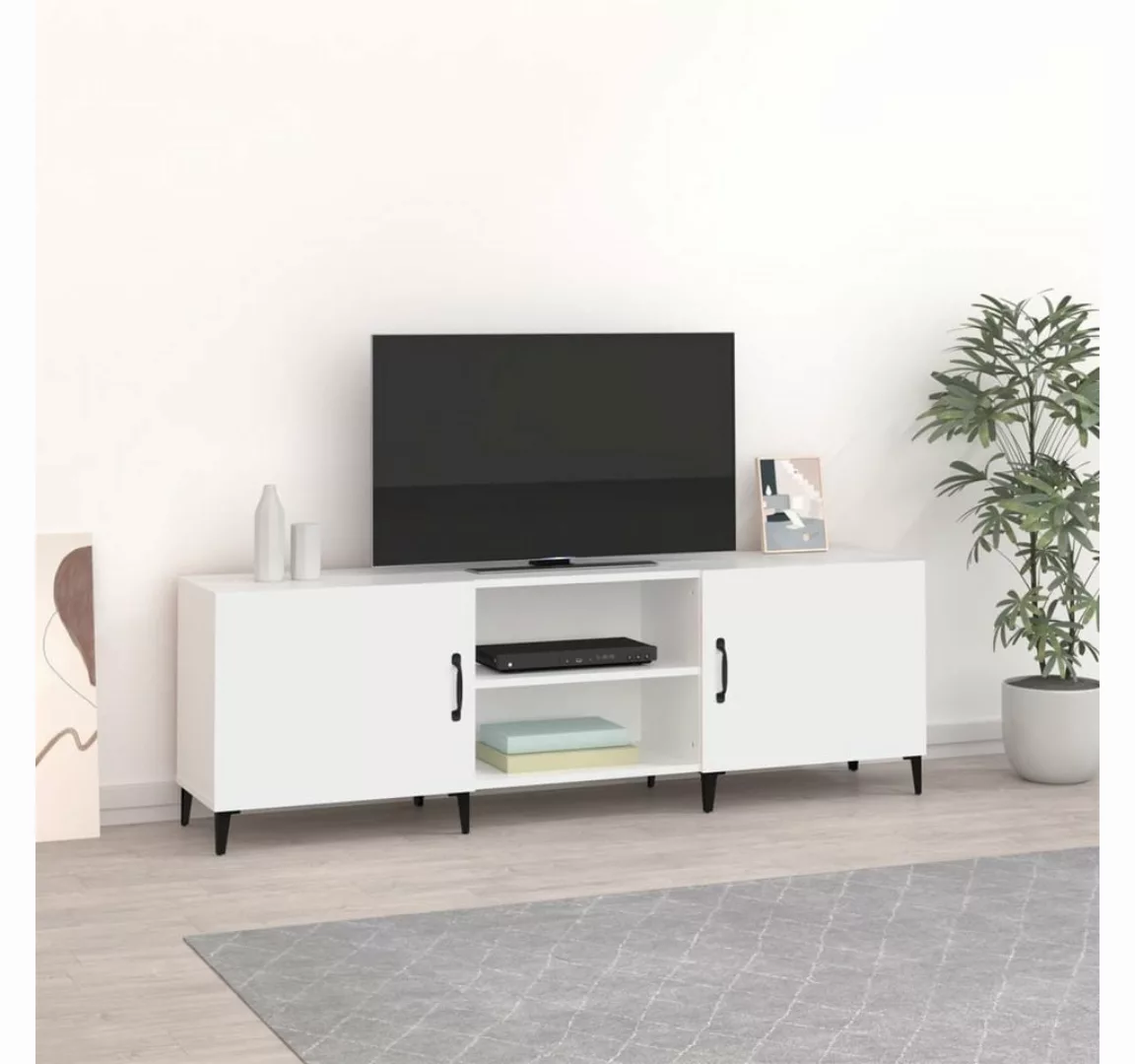 vidaXL TV-Schrank TV-Schrank Weiß 150x30x50 cm Holzwerkstoff (1-St) günstig online kaufen
