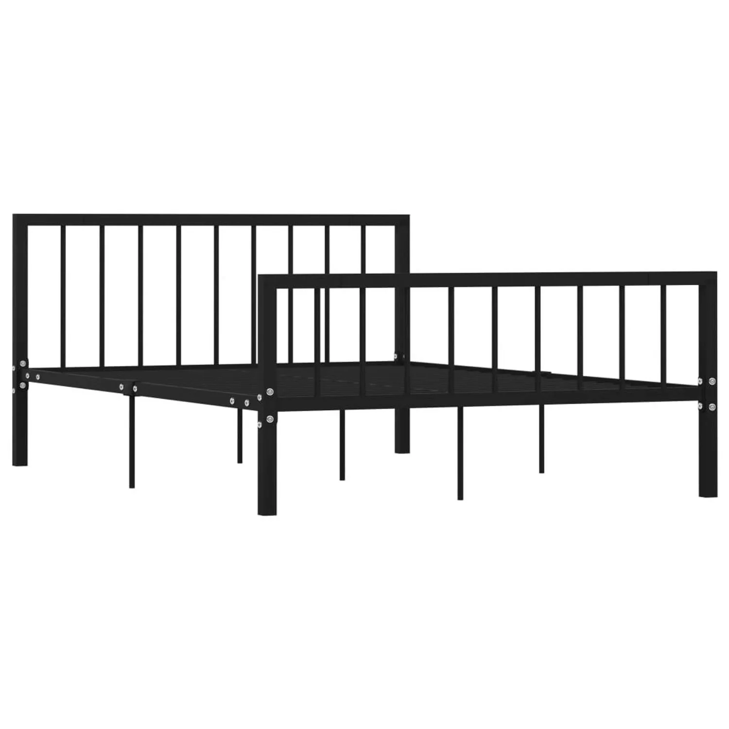 vidaXL Bettgestell, Bettrahmen Schwarz Metall 140×200 cm günstig online kaufen