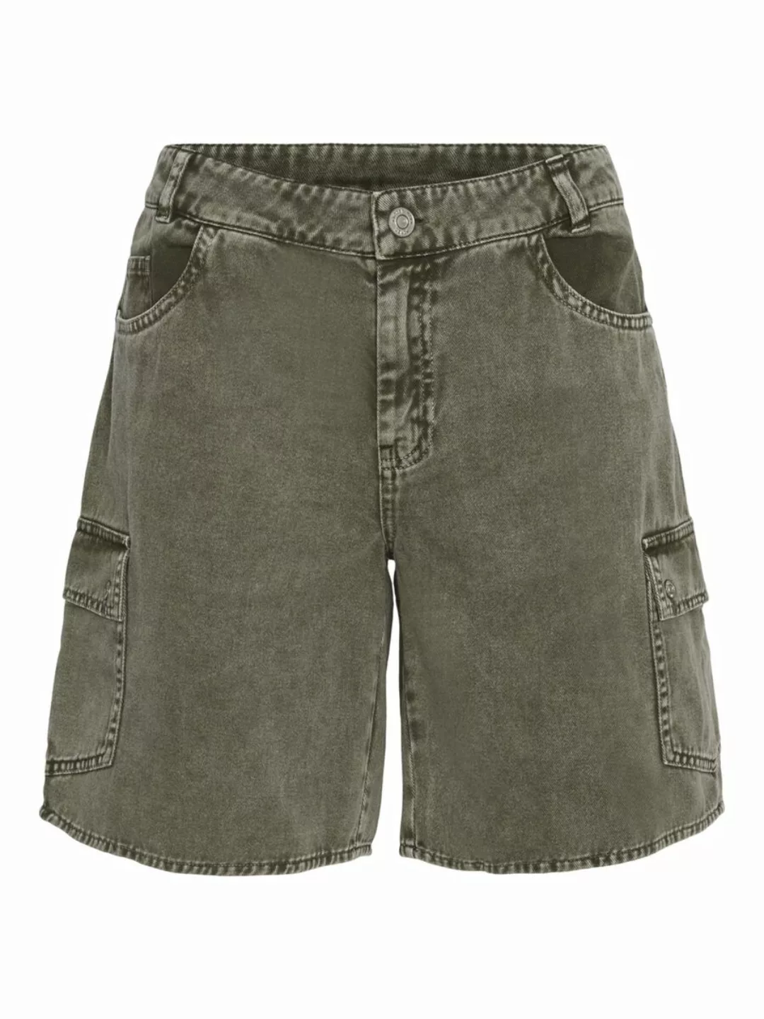 NOISY MAY Lang Cargo Shorts Damen Grün günstig online kaufen