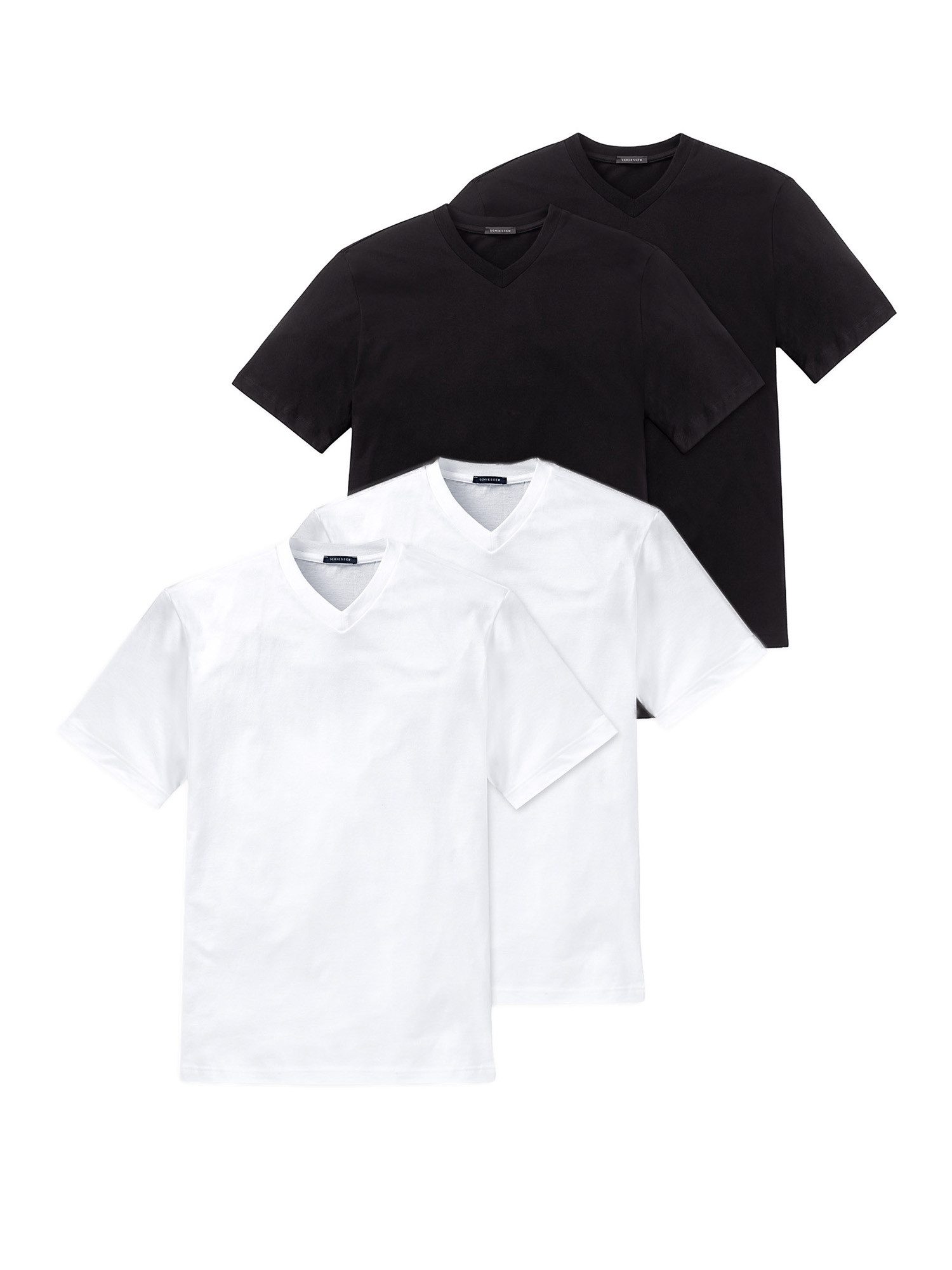 Schiesser T-Shirt American Shirt (4-tlg) unterziehshirt günstig online kaufen