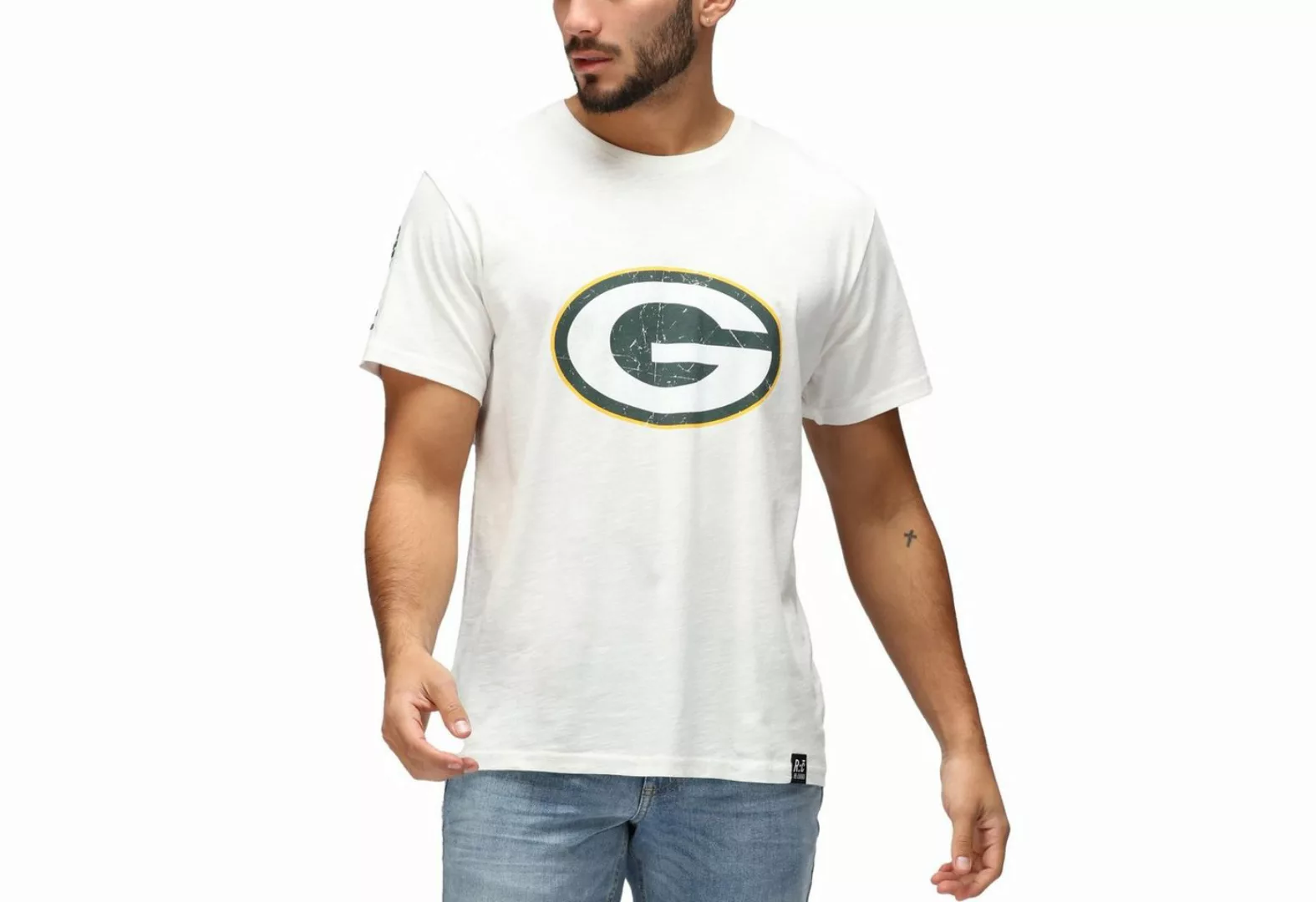 Recovered Print-Shirt Re:Covered NFL Green Bay Packers ecru günstig online kaufen