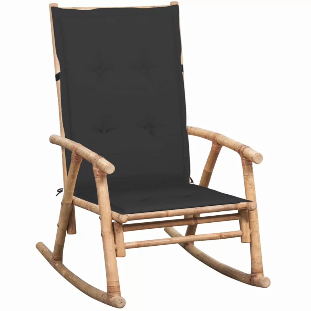 Schaukelstuhl Mit Auflage Bambus günstig online kaufen