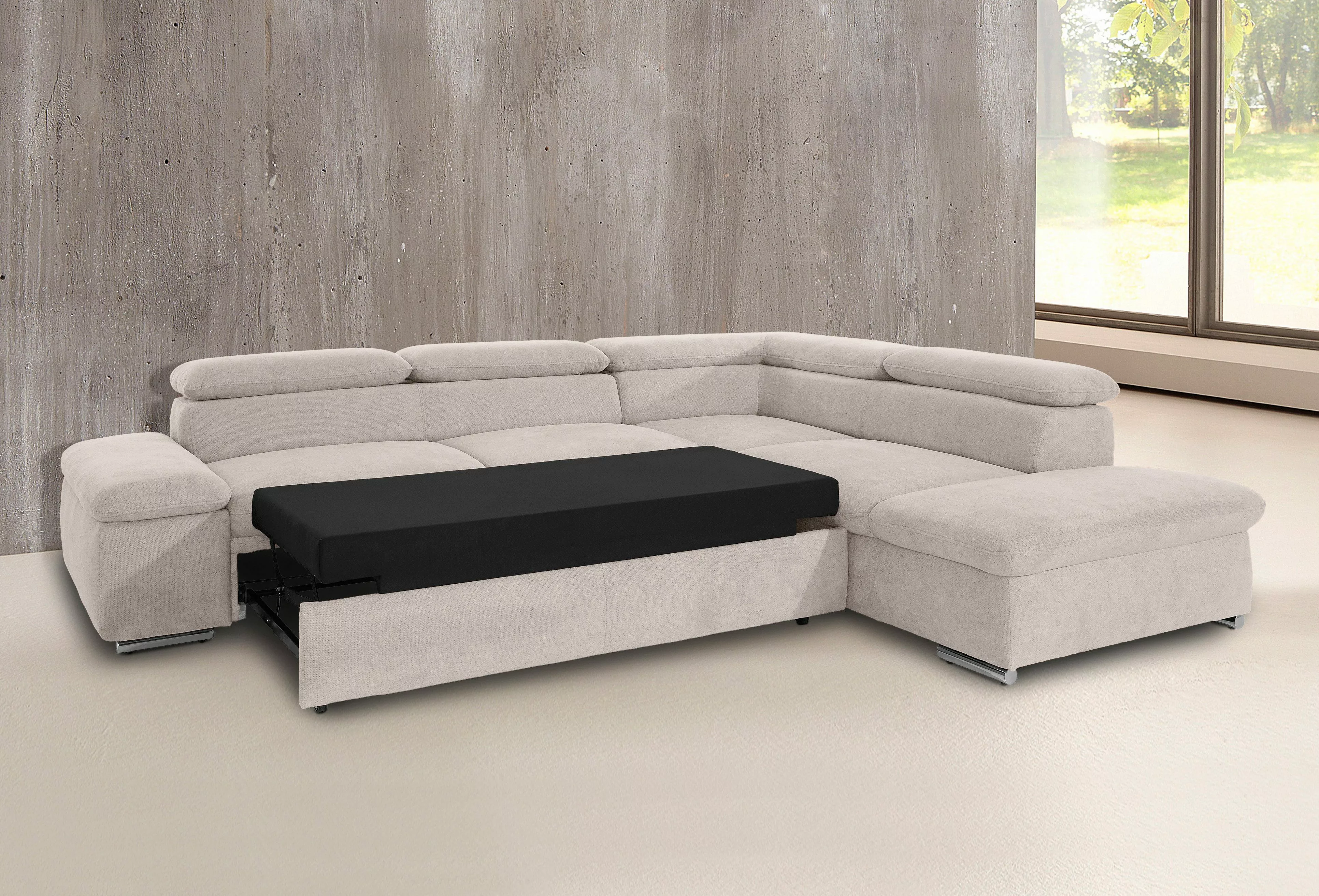 sit&more Ecksofa "Alcatraz L-Form", wahlweise mit Bettfunktion günstig online kaufen