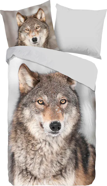 good morning Wendebettwäsche »Wolf«, mit Tierprint günstig online kaufen