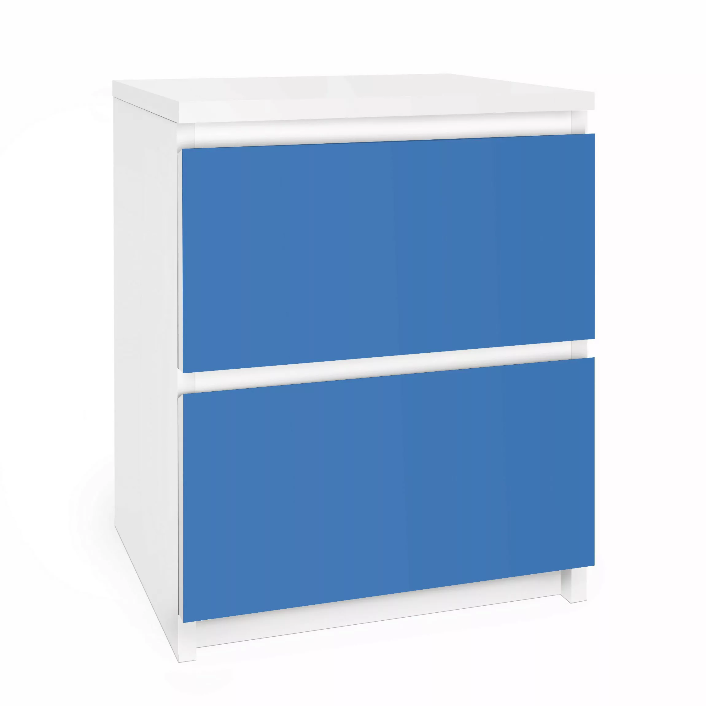 Möbelfolie für IKEA Malm Kommode 2 Schubladen Colour Royal Blue günstig online kaufen
