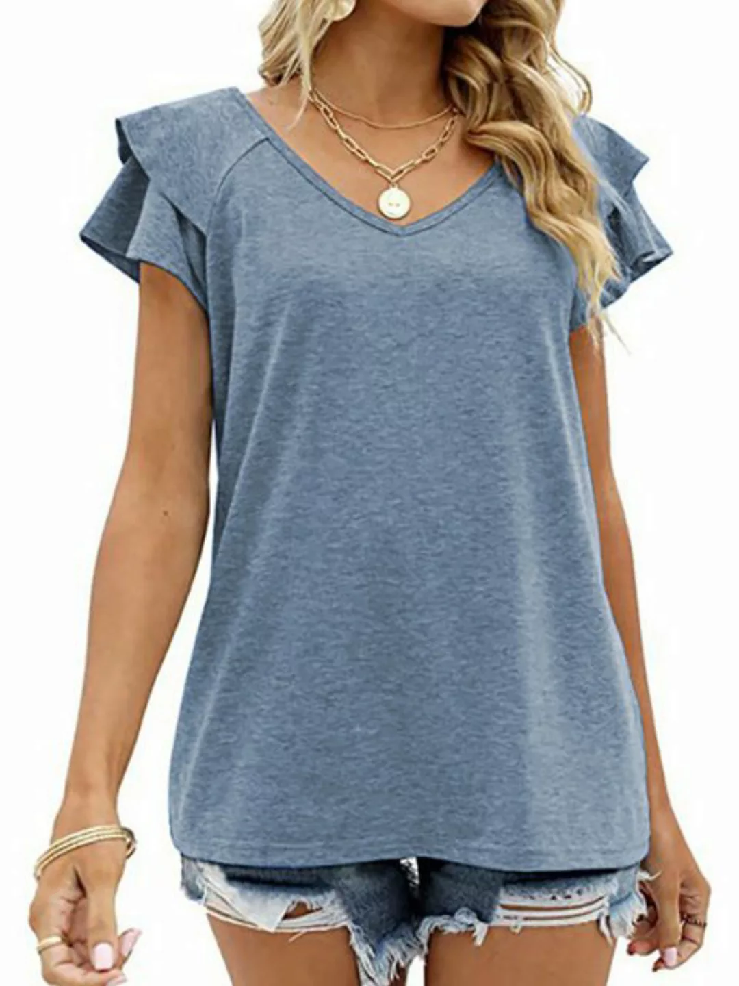 JDMGZSR T-Shirt Sommerliches, lässiges, lockeres und bequemes Slim-Fit-Top günstig online kaufen