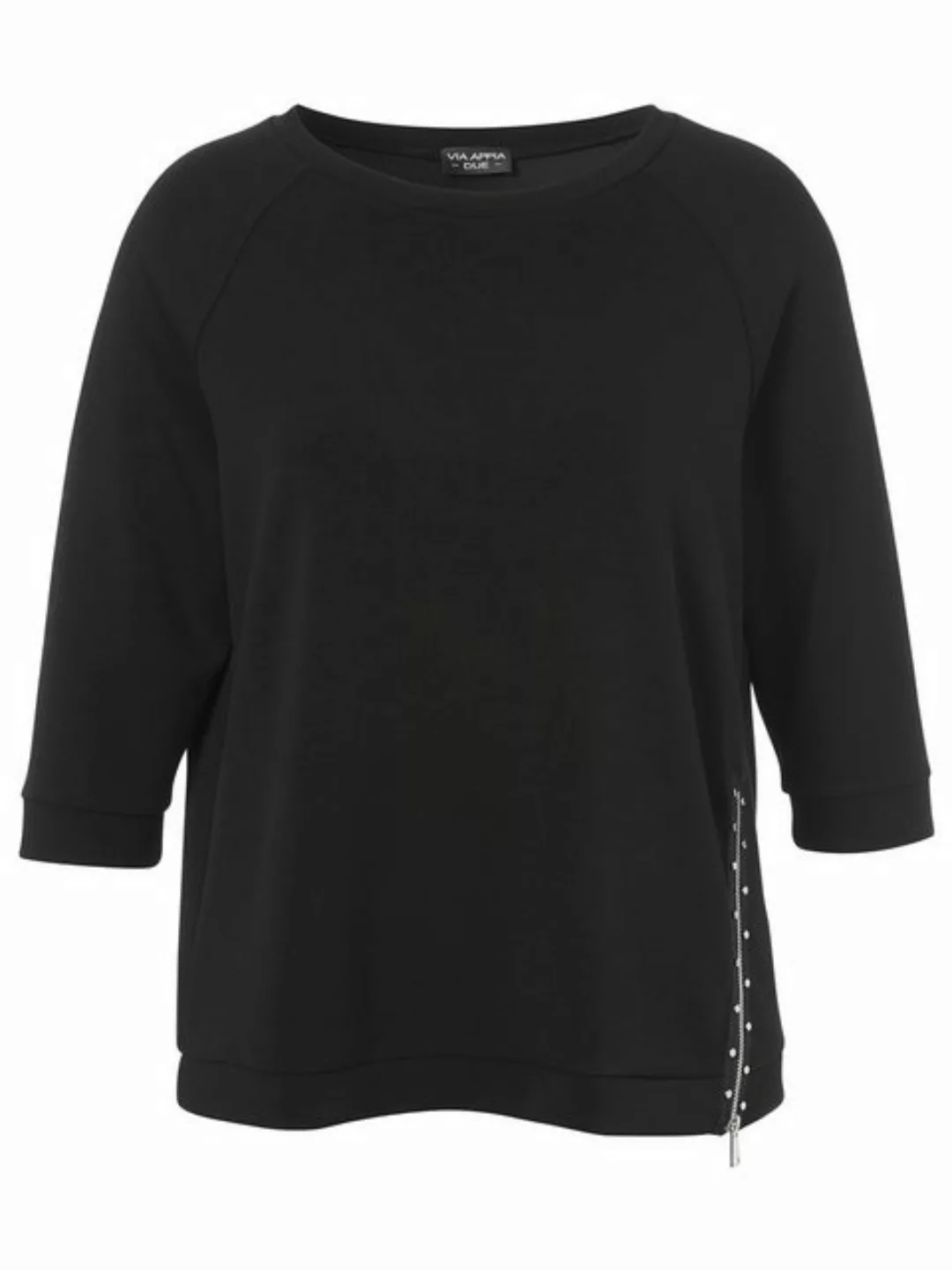 VIA APPIA DUE Sweatshirt mit Zier-Reißverschluss günstig online kaufen