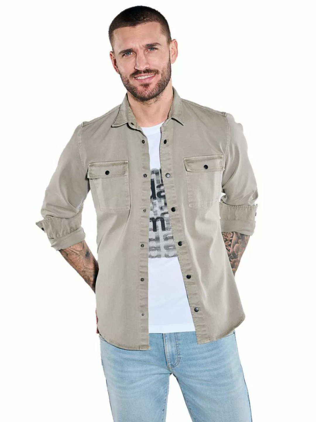 emilio adani Langarmhemd Langarm-Hemd slim fit günstig online kaufen