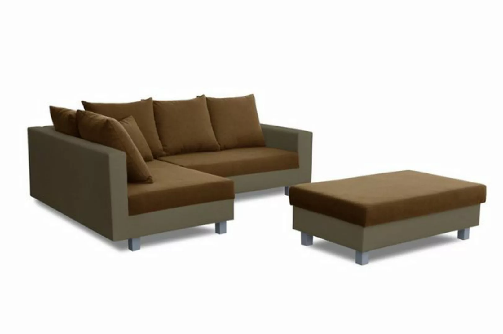 Xlmoebel Ecksofa Ecksofa in L-Form aus Leder und Stoff mit Couchtisch und P günstig online kaufen