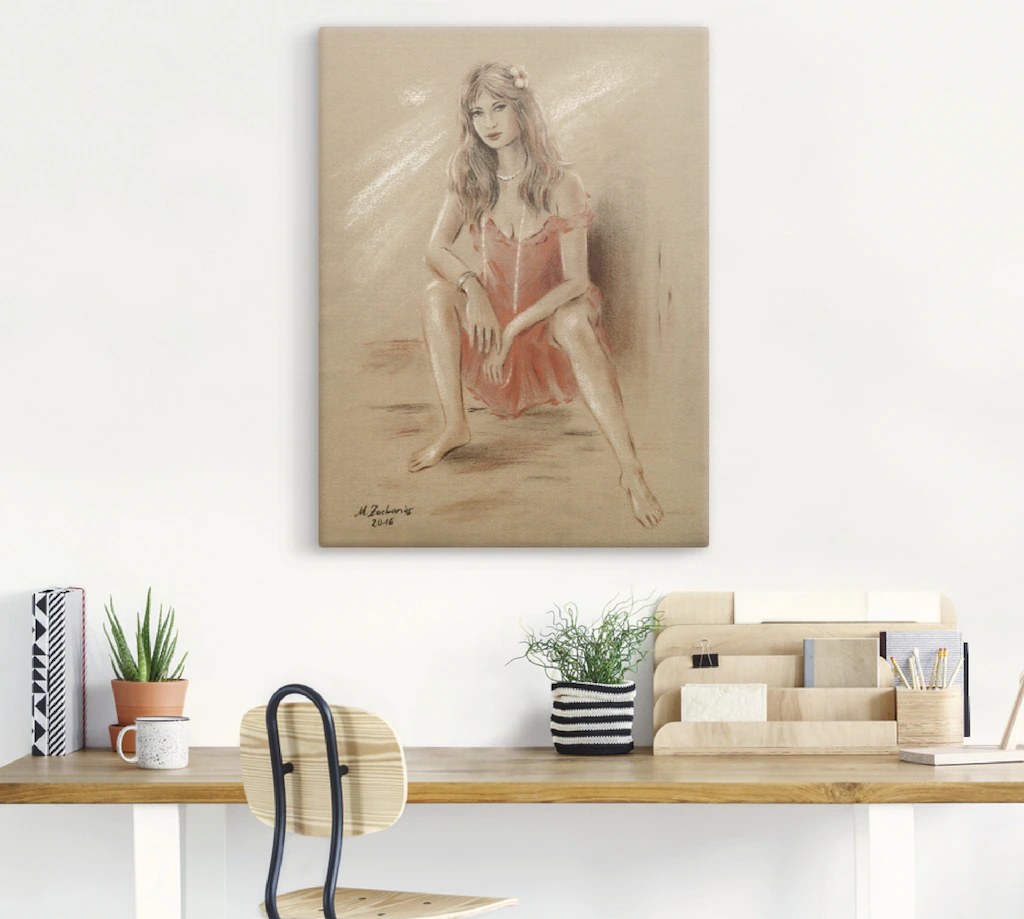 Artland Wandbild "Sehnsucht - Erotik Frauen", Frau, (1 St.), als Leinwandbi günstig online kaufen