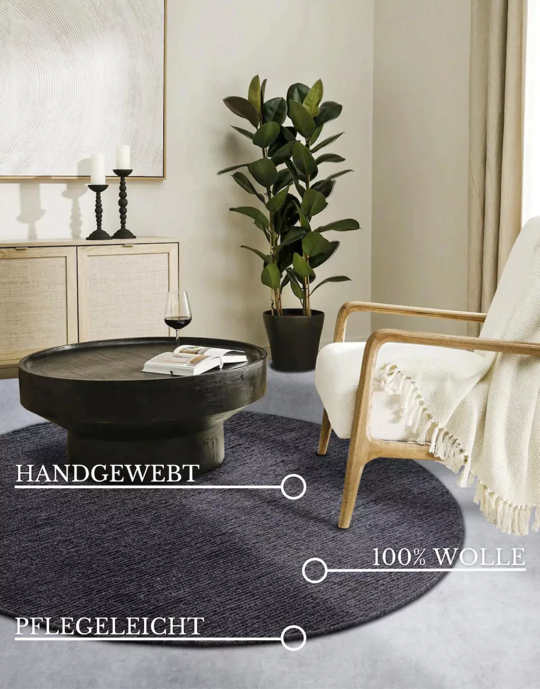 Villeroy & Boch Wollteppich »Francois«, rechteckig, rund, oval, handgewebt, günstig online kaufen