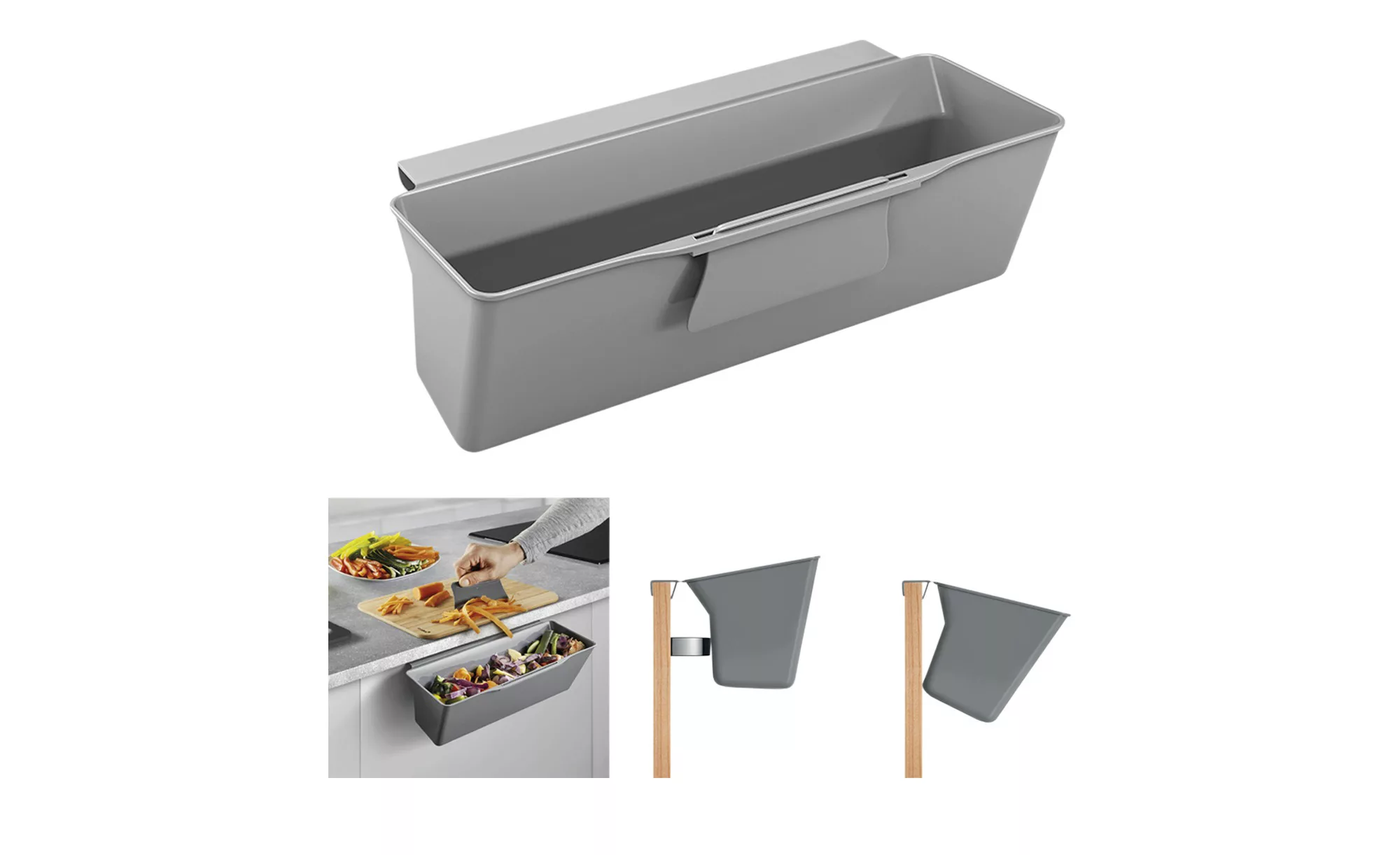 Auffangschale für Küchenabfälle  "Clean Tex" - grau - Kunststoff - 35 cm - günstig online kaufen