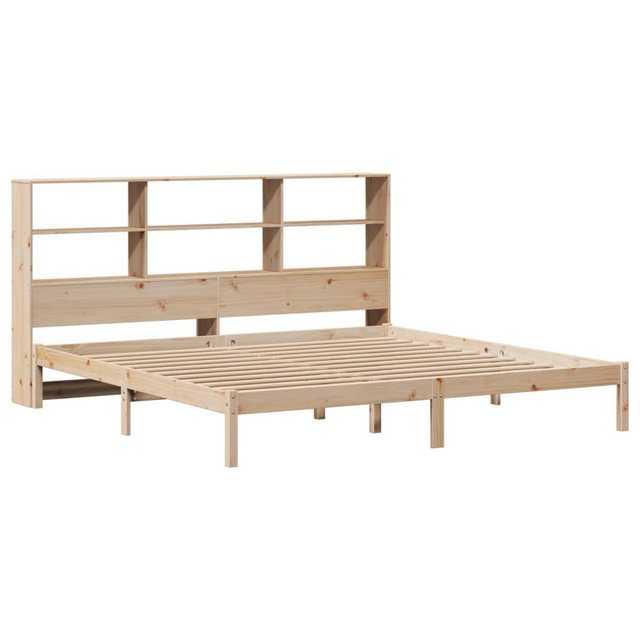 vidaXL Bett Massivholzbett mit Regal ohne Matratze 180x200 cm Kiefernholz günstig online kaufen