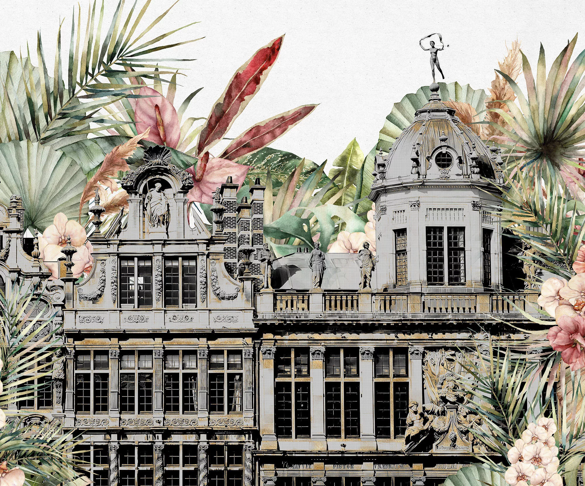 Komar Fototapete »Digitaldruck Vlies - Tropical Palace - Größe 300 x 250 cm günstig online kaufen