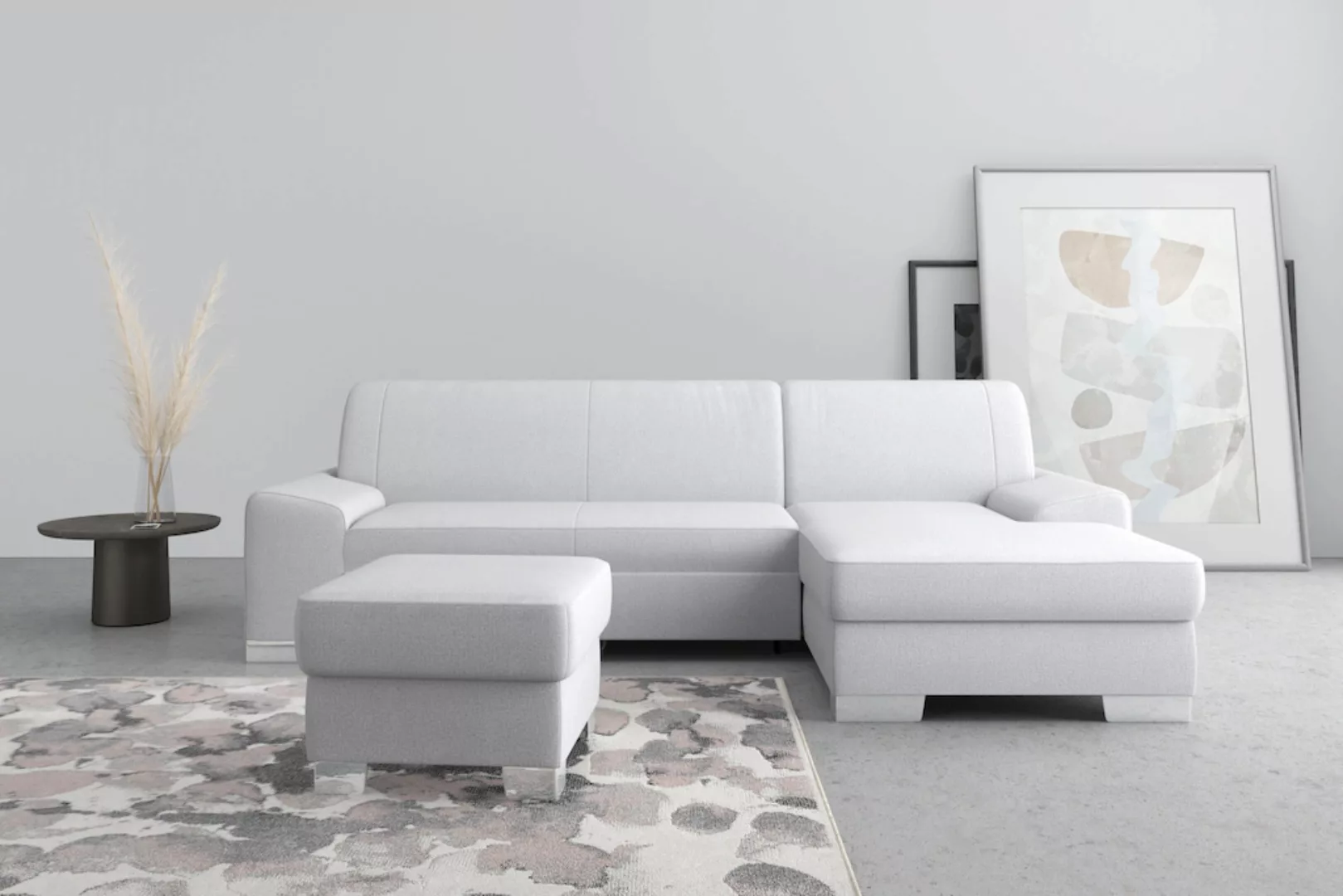 DOMO collection Ecksofa "Anzio L-Form", wahlweise mit Bettfunktion und Fede günstig online kaufen