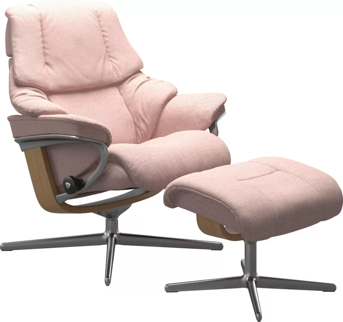 Stressless Fußhocker "Reno", mit Cross Base, Größe S, M & L, Holzakzent Eic günstig online kaufen