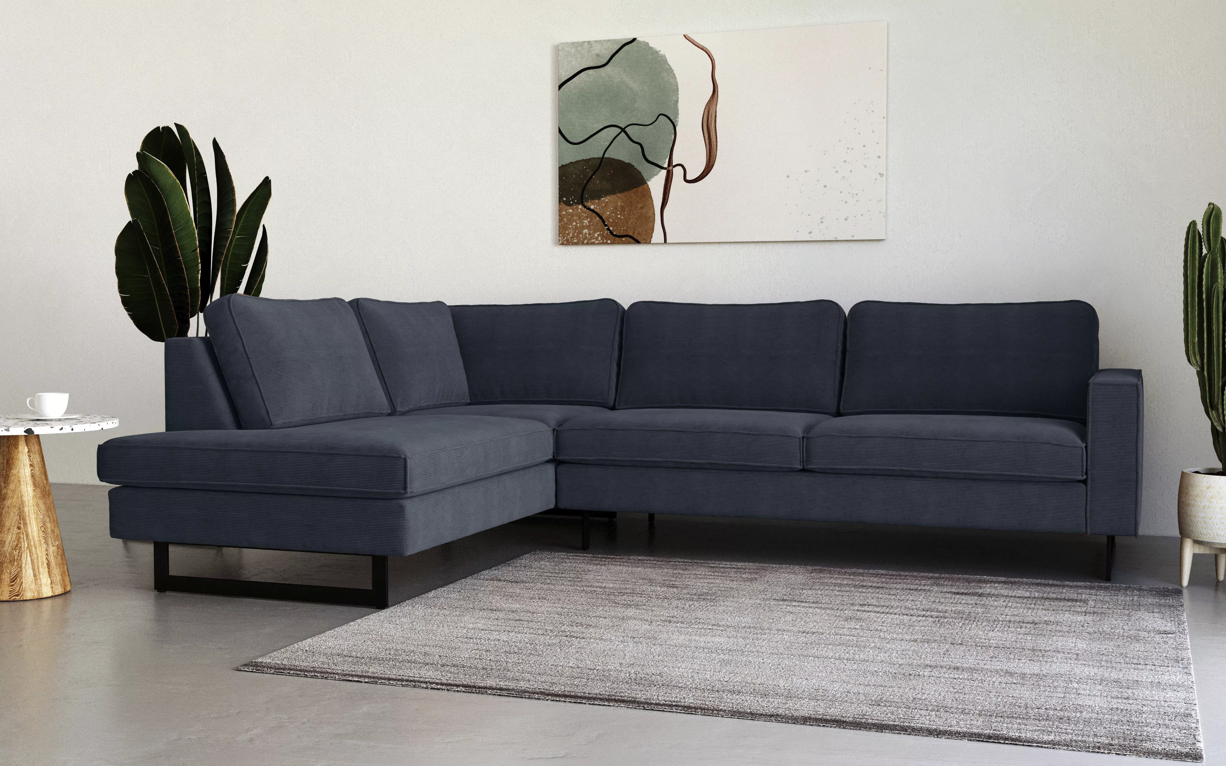 Places of Style Ecksofa Pinto, 290 cm, Ottomane links / rechts, Cord, Feinc günstig online kaufen