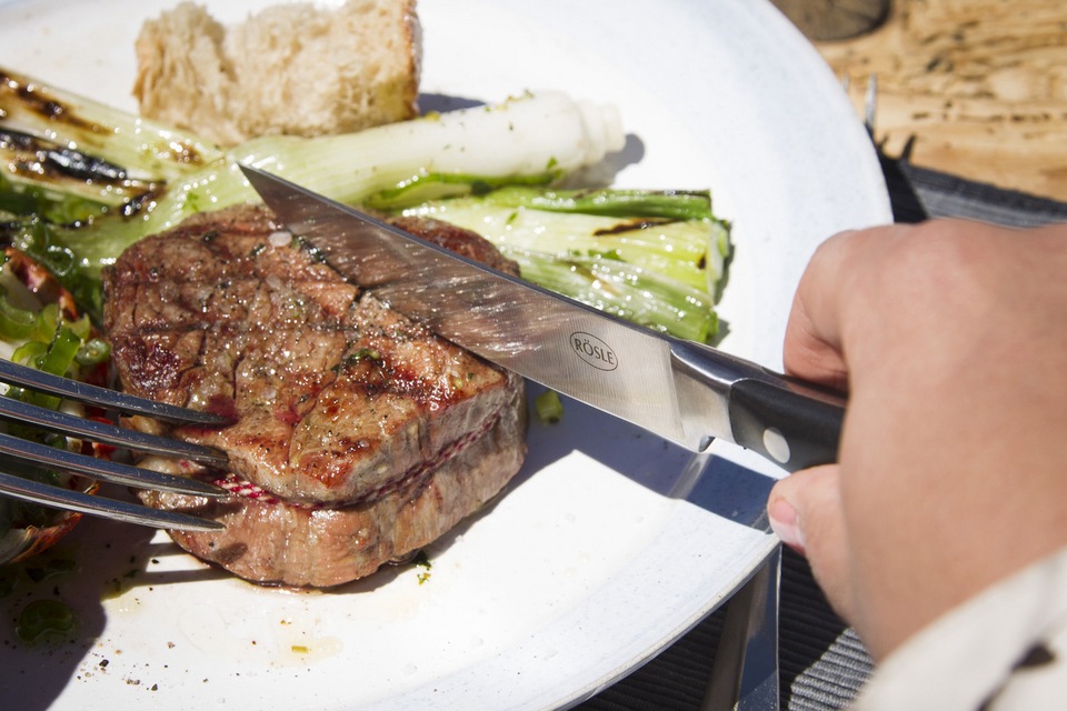 RÖSLE Steakbesteck, (Set, 4 tlg.), Set mit 2 Steakmessern und 2 Steakgabeln günstig online kaufen