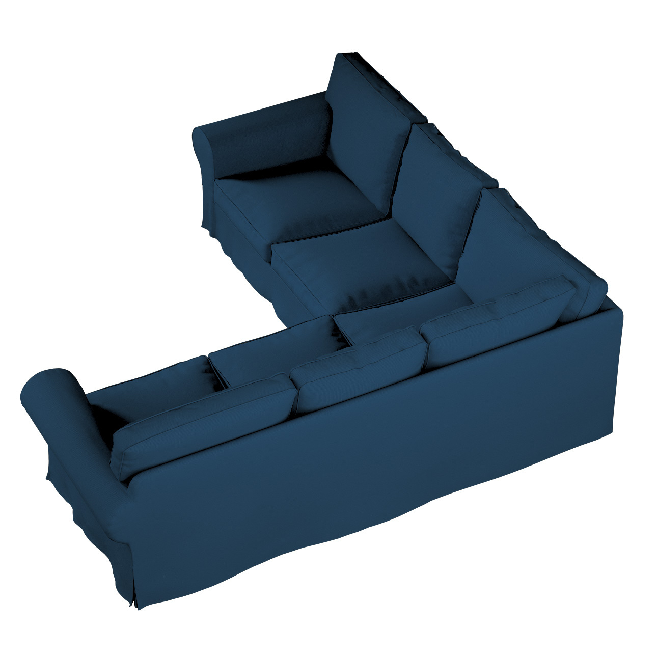 Bezug für Ektorp Ecksofa, marinenblau , Sofahusse für Ektorp Ecksofa, Cotto günstig online kaufen