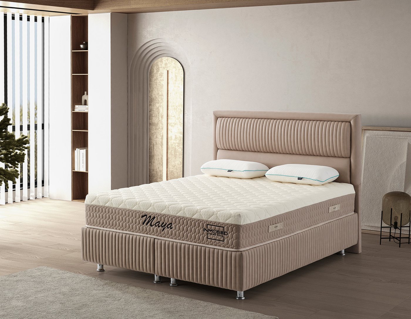 Sitheim-Europe Boxspringbett Boxspringbett Design Maya Bett inkl Matratze günstig online kaufen