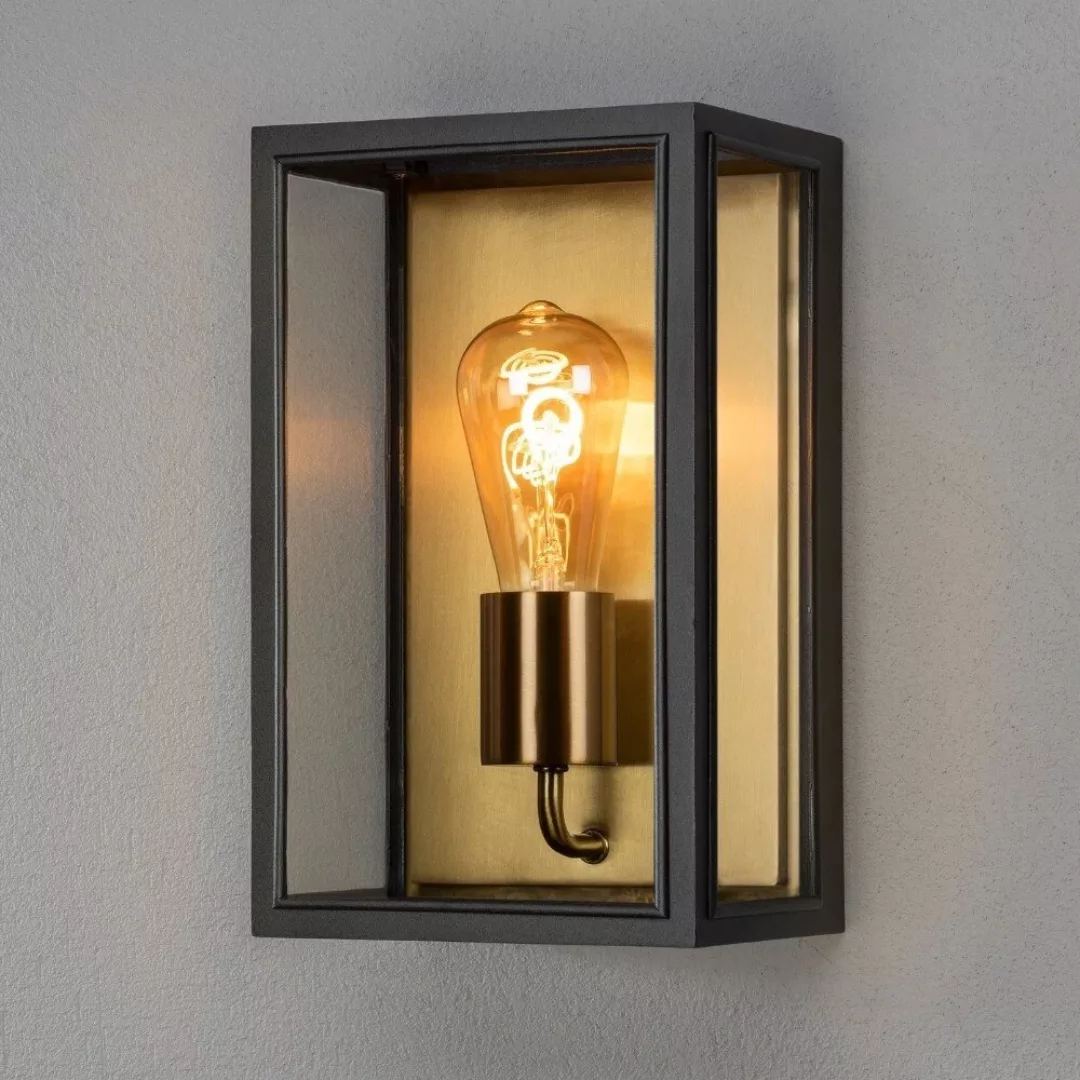 Außenwandlampe Carpi, schwarz, Breite 18cm günstig online kaufen