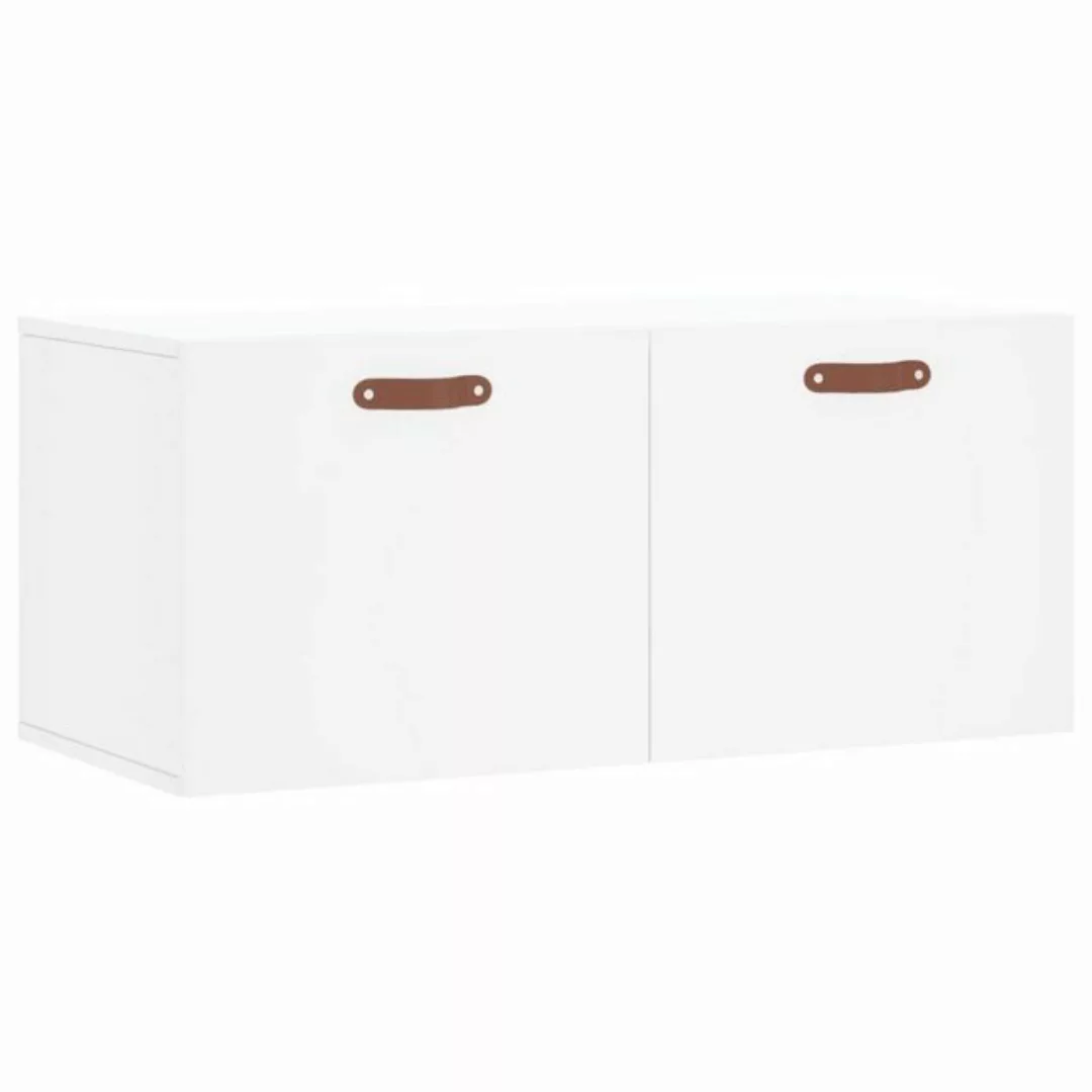 vidaXL Kleiderschrank Wandschrank Weiß 80x36,5x35 cm Holzwerkstoff günstig online kaufen