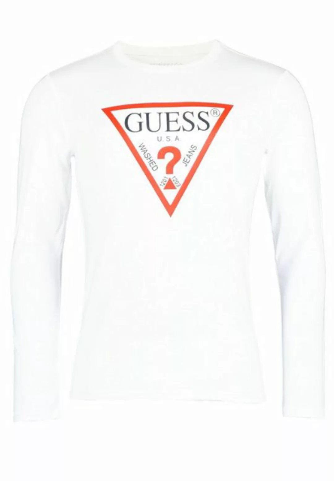 Guess Longsleeve T-Shirt CN LS Original Logo Langarmshirt (1-tlg) günstig online kaufen