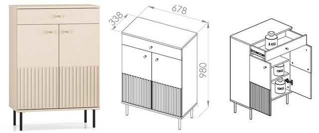 Marmex Möbel Mehrzweckschrank-Set SOPHIE SET 10 Garderoben-Set Flur Wartebe günstig online kaufen