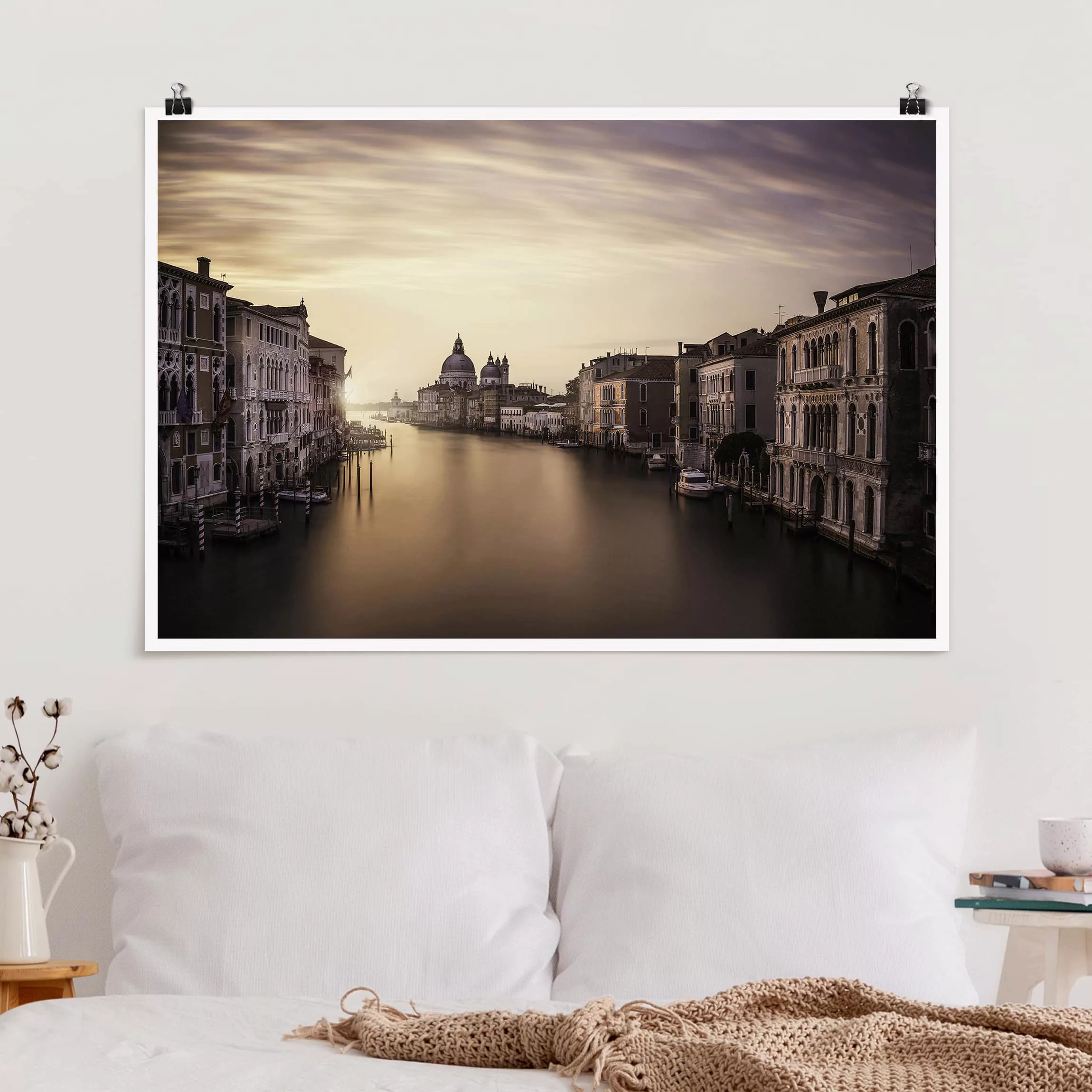 Poster Architektur & Skyline - Querformat Abendstimmung in Venedig günstig online kaufen