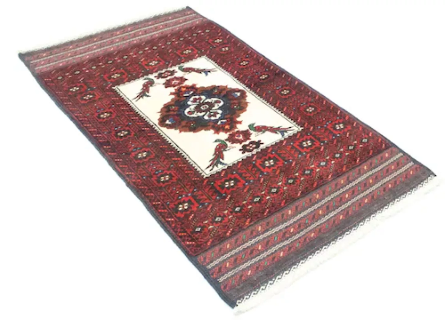 morgenland Wollteppich »Belutsch Teppich handgeknüpft beige«, rechteckig, h günstig online kaufen