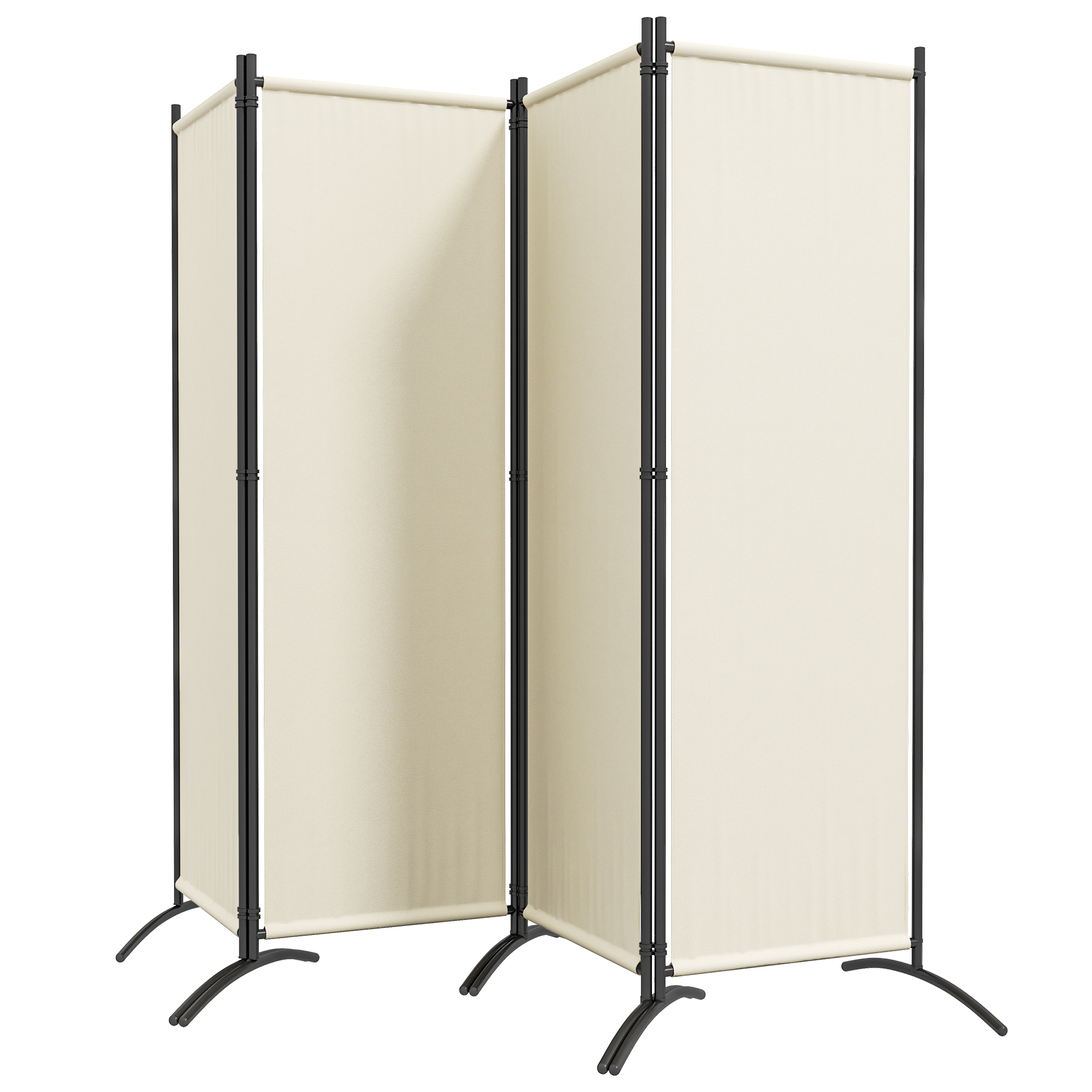 Outsunny Paravent 221 x 172 cm, 4-Panel Garten-Paravent mit breiten Füßen, günstig online kaufen