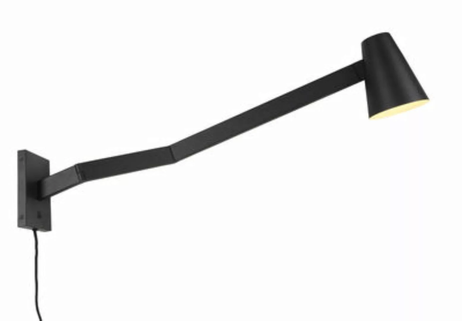 Wandleuchte mit Stromkabel Biarritz metall schwarz / schwenkbar - L 88 cm - günstig online kaufen