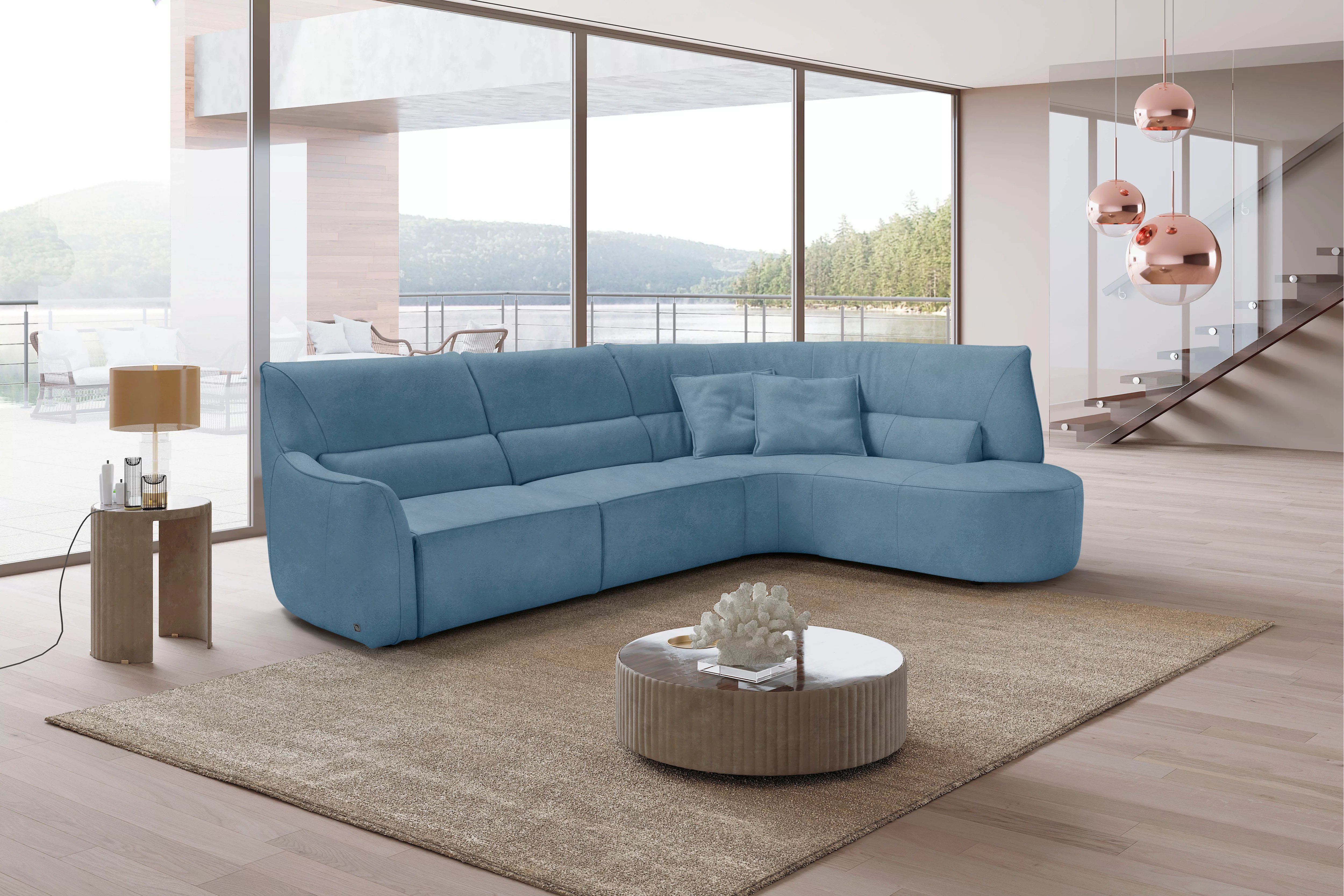 Egoitaliano Ecksofa "Puffy, extravagant & edel, Retro Designsofa, hoher Sit günstig online kaufen