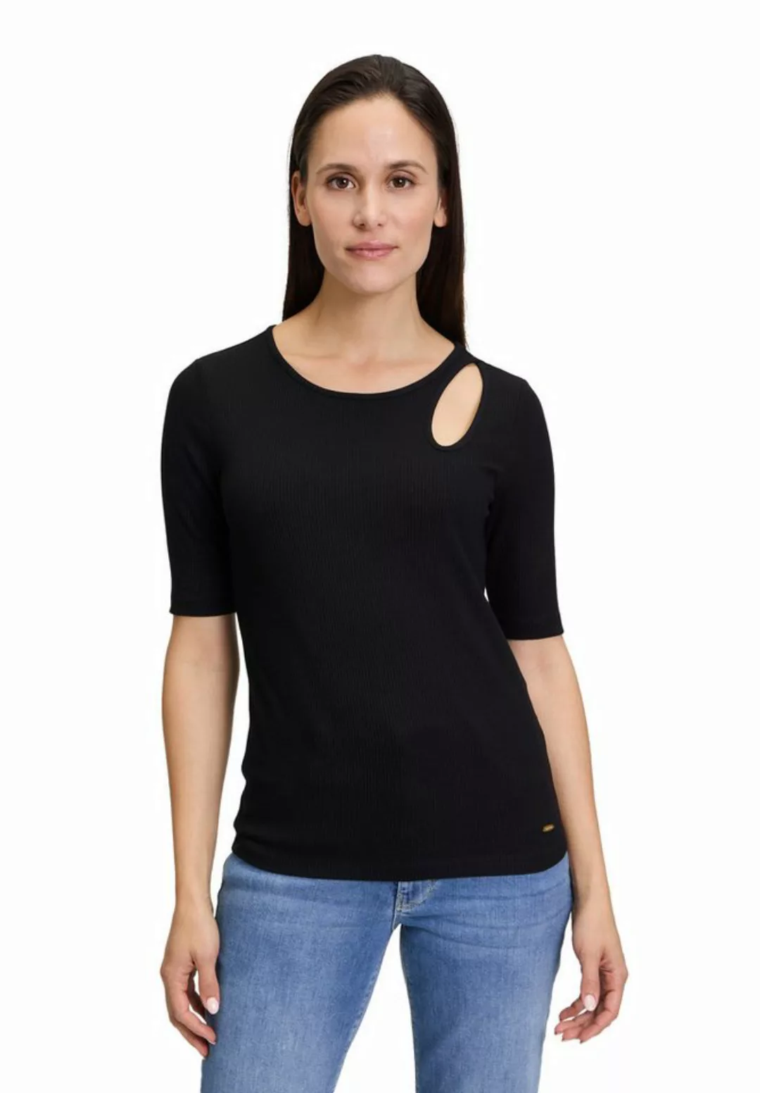 Betty&Co Kurzarmshirt Betty & Co Rundhals-Shirt mit Cut-Outs (1-tlg) Cut-Ou günstig online kaufen