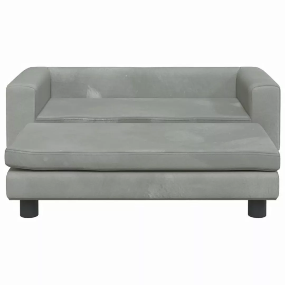 vidaXL Kindersofa Kindersofa mit Hocker Schwarz 100x50x30 cm Samt Kindercou günstig online kaufen